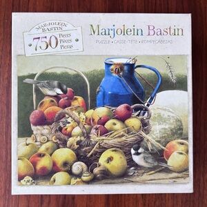 Vintage Marjolein Bastin *Harvest Time* 750 Piece Puzzle Birds Apples Fruit